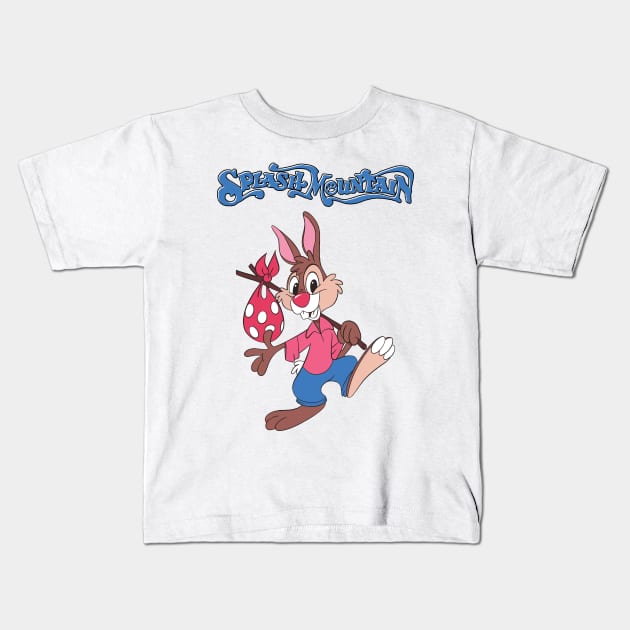 Splash Mountain / Run Away Rabbit Design Kids T-Shirt by Number 17 Paint